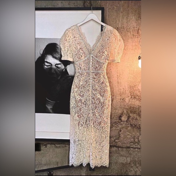 Self-Portrait Camellia Dress Size 2 In Excellent Condition - Picture 8 of 9